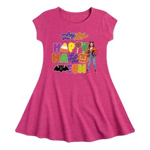 Girls' - Nickelodeon - Happy Halloween Icons Fit & Flair Cap Sleeve Dress - 1 of 2