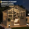 Wooden Greenhouse,Greenhouses for Outdoors with Lockable Door, Wood Frame & Adjustable Vent,Heavy Duty Greenhouse with Polycarbonate Panel,8x8ft - 3 of 4