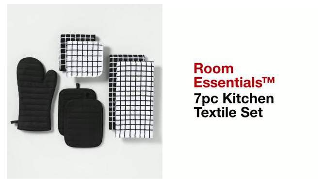 7pc Kitchen Textile Set - Room Essentials™, 2 of 5, play video