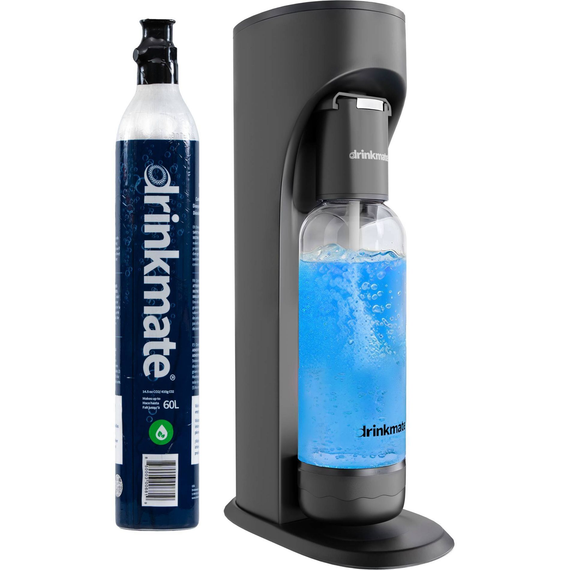Drinkmate OmniFizz Sparkling Water and Soda Maker with 60L CO2 Cylinder