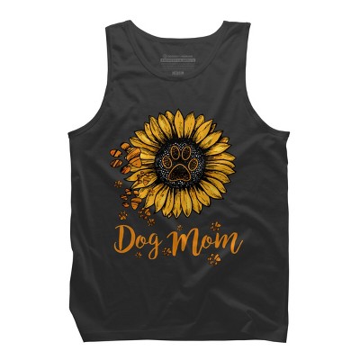 Men's Design By Humans Mother's Day Dog Mom Sunflower Paw By dodorindesign Tank Top