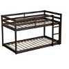 NicBex Twin over Twin Bunk Bed Wooden Bed Frame with Ladder and Full Length Guardrail, No Box Spring Required, Space saving - 3 of 4