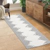 2'x6' Washable Area Rug, Modern Stripe, Low Pile Non-Slip Indoor, Minimalist Farmhouse Style, Non-Shedding Foldable Bedroom Mat, Black - 2 of 4