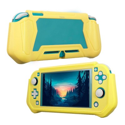 Insten Case For Nintendo Switch Lite Built-in Screen Protector Rugged Front and Back Full Protective Cover with Ergonomic Hanp Grip, Yellow