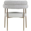 Meridian Furniture,Blake Cognac Vegan Leather /  Boucle Fabric Dining Chair, Set of 2 - 2 of 4
