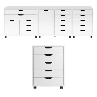 Winsome White 5-Drawer Versatile Storage Cabinet for Home Office