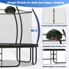 Whisen 16FT Trampoline with Basketball Hoop, Round Outdoor Trampoline with Enclosure Net & Curved Poles & Ladder - 3 of 4