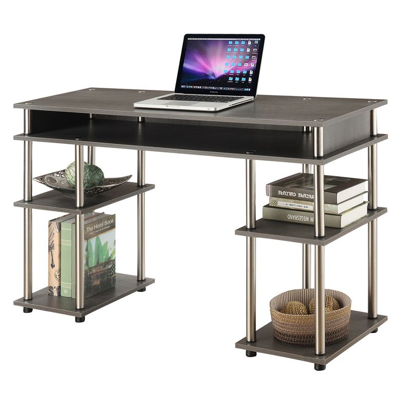 Breighton Home Harmony Office No Tools Writing Desk with Shelves, 3 of 12