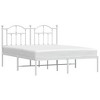 vidaXL Metal Bed Frame with Headboard White 59.1 in.x78.7 in. - 3 of 4