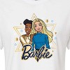 Women's Barbie Holiday Friends Cropped Graphic T-Shirt - White - Small - 2 of 4