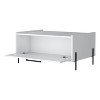 NicBex Coffee Tables for Living Room 15.6" High Minimalistic Rectangle Coffee Tables with  Pull Down Cabinet and Open Shelf, White - 3 of 4