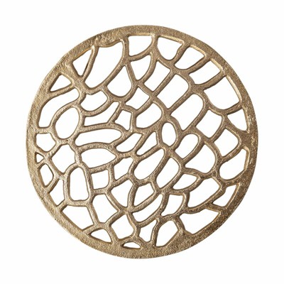 Sophia Tiny Round Gold Aluminum Accent Table