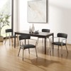 HOMLUX Set of 2 Upholstered Accent Dining Chairs Arm Rest Curved Backrest - 3 of 4