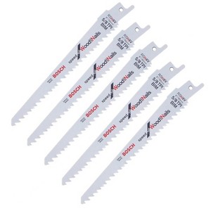 Bosch 5 Pack 6 Inch 5/8 V TPI Reciprocating Saw Blades - RSN6V-5PK - 1 of 3
