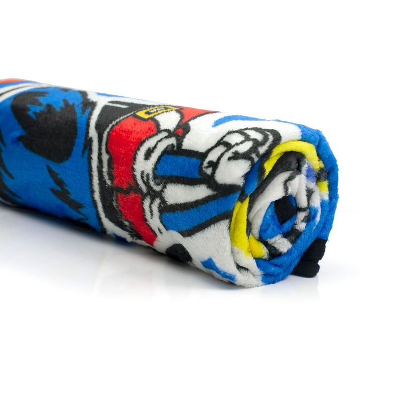 Just Funky Sonic The Hedgehog Sticker Bomb Fleece Throw Blanket | 45 x 60 Inch Cozy Blanket, 2 of 8