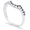 Pompeii3 1/4ct Black Diamond Curved Ring 14k White Gold - 3 of 4