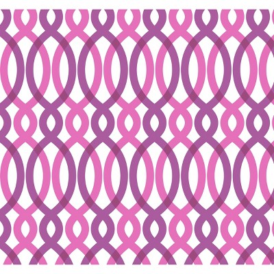 Devine Color Scroll Peel & Stick Wallpaper Pink