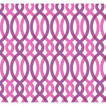 Devine Color Scroll Peel & Stick Wallpaper Pink