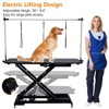 60“ Electric Dog Grooming Table, Adjustable Pet Grooming Station with Anti Slip Tabletop, Sockets, Hooks,  X Lift Pet Washing Station with Remote - 4 of 4