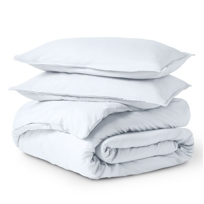 Oversized King White Microfiber Duvet Cover Set