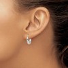 Black Bow Jewelry Sterling Silver Round Hollow Creole Hoop Earrings - 20mm (3/4 Inch) - 3 of 4