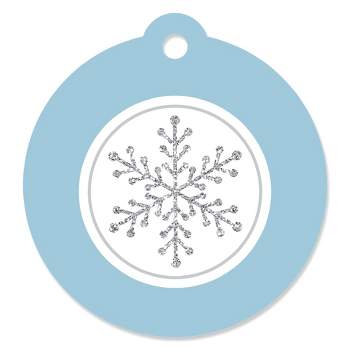 Big Dot of Happiness Winter Wonderland - Snowflake Holiday Party and Winter Wedding Favor Gift Tags (Set of 20)