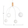 Storied Home 25 Watt Luminous Sphere Frosted Glass Pendant, White - 2 of 3