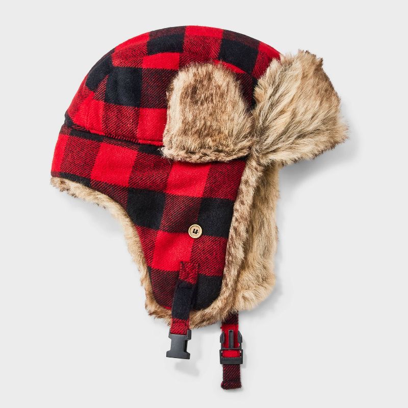 Men&#39;s Faux Fur Trapper Hat - Goodfellow &#38; Co&#8482; Red, 4 of 6