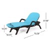 Outdoor Chaise Lounge with Cushion, Modern Curved Backrest Recliner for Patio, Poolside or Garden Relaxation and Sunbathing-Maison Boucle - 4 of 4