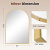 SEVOBAL Decorative Wall Mirrors Bathroom Wall Mirror, Metal Frame Vanity Mirror Makeup Mirror for Bedroom, Entryway, Gold, 26"*37.8"*37.8" - 4 of 4