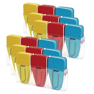 6pk 24 per Pack Clip Tabs Red/Blue/Yellow - Clip-rite