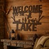 5 Star Super Deals Rustic Metal 'Welcome to the Lake' Wall Sign – Nature-Inspired Cabin and Lake House Decor w/ Easy Mounting - 4 of 4