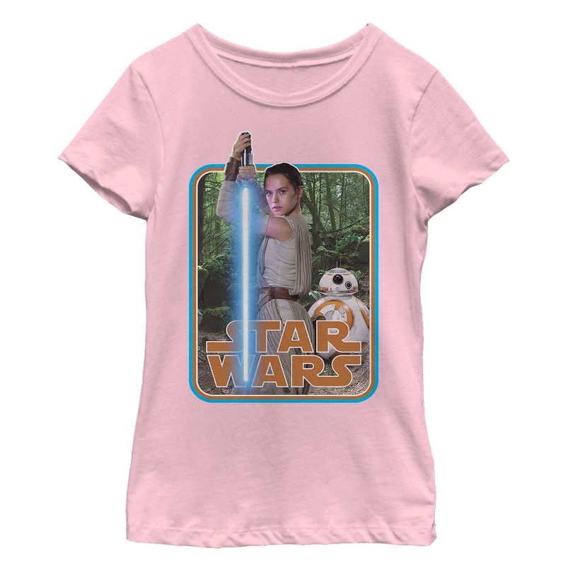 Girl's Star Wars The Force Awakens Rey on Takodana T-Shirt, 1 of 4