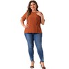 Agnes Orinda Women's Plus Size Lightweight Soft Short Sleeve Round Neck Cotton Linen Casual T-Shirts - 3 of 4