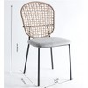 SKRAN Natural Woven Chair Set, Set of 4 Indoor Dining Chair, Coffee Chair with Metal Legs and Mesh Weaving for Home, Restaurant, Kitchen - 3 of 4