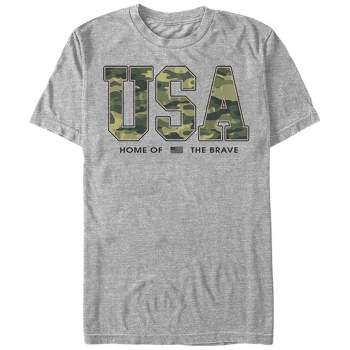 Men's Lost Gods Fourth of July  USA Camo Home of the Brave T-Shirt