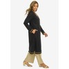 Jessica London Women's Plus Size Tipped Duster Cardigan - 4 of 4