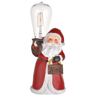 Yescom Christmas Tabletop Scenes Decoration Resin Santa Claus for Theme Party Wedding Home Red