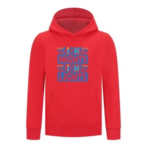 Everyday Kids Hanukkah Collection “Eight Nights Eight Lights” Pullover Hoodie – Holiday Sweatshirt - 1 of 4