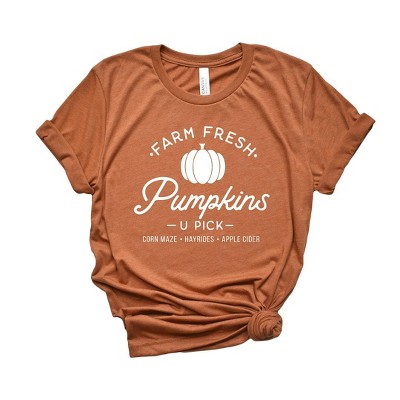 Simply Sage Market Women's Farm Fresh Pumpkins Short Sleeve Graphic Tee