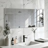 MAYEERTY Hanging Mirror Aluminum Alloy Thin Edge Right Angle Rectangle Silver 47x22x1in - 2 of 4