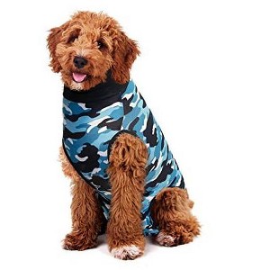 Suitical Recovery Suit for Dogs with Click Up System - Blue Camouflage - 1 of 4