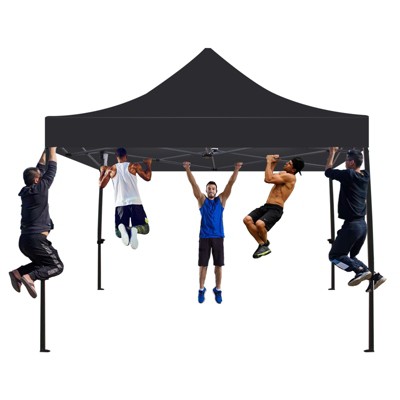 10x10 Ft Pop Up Canopy Tent, Portable Heavy Duty Canopy with Wheeled Carry Bag, 4 Sandbags, UV Protection, Waterproof Canopy for Outdoor Parties