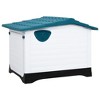 VidaXL Dog House Blue 35.6"x26.8"x26" Polypropylene - 4 of 4