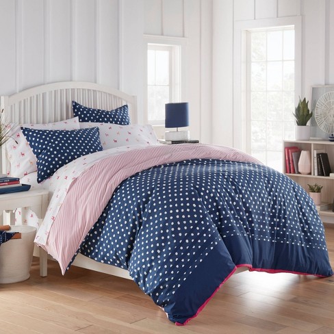 Poppy Fritz Twin Yvie Duvet Cover Set Navy Target