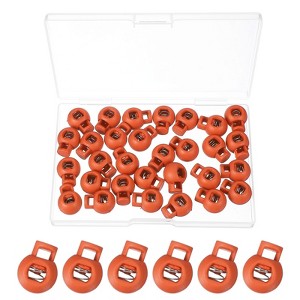 Unique Bargains Plastic Adjustable Draw String Clip Ends Spring-Loaded Buckle Round Cord Locks 30 Pcs - 1 of 3