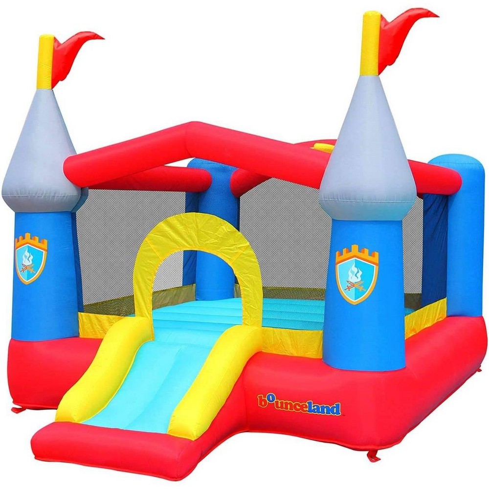 Photos - Trampoline Accessory Bounceland Kiddie' Castle Bounce House with Hoop