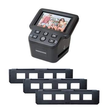 Magnasonic 24MP Film Scanner with Large 5" Display & HDMI, 35mm Slide Film Holder, Converts Film & Slides into JPEGS - Black
