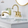 CASA INC 4 inch 2-Handle Deck Mounted Bathroom Faucet Kit with Pop Up Drain in Brushed Gold - 4 of 4