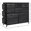 Dresser for Bedroom, Tall Storage Dresser with 10 Drawers & Side Pockets, Fabric Chests of Drawers Organizer - 3 of 4